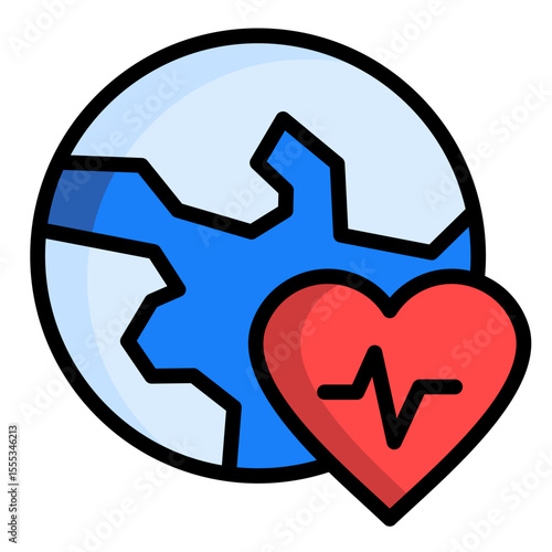 Planetary Health  Icon Element For Design	
