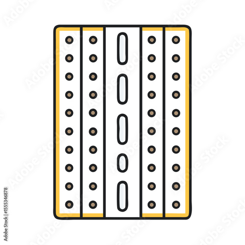 Yellow Tactile Paving Strips for Safe Crosswalk Navigation at Pedestrian Areas