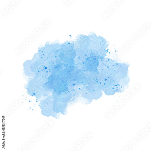 Wallpaper Mural Blush  blue watercolor stains Paint stroke hand drawn  for illustration  design, invitation and birthday .Abstract watercolor background. Torontodigital.ca