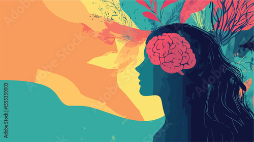 Professional Psychotherapy Advertising Vertical Banner Promotion