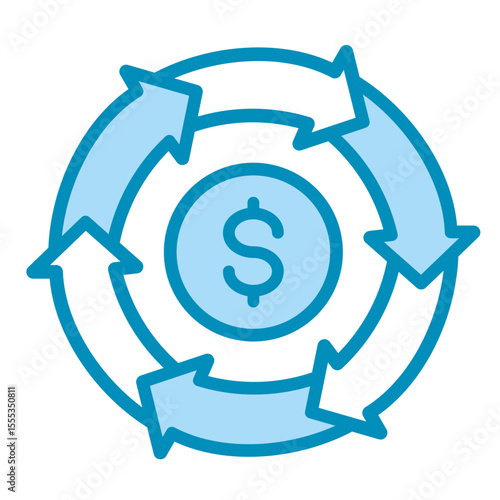 Circular Economy  Icon Element For Design	
