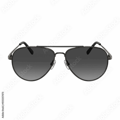 Rimless Gunmetal Aviator with Dark Grey Lenses Sunglasses