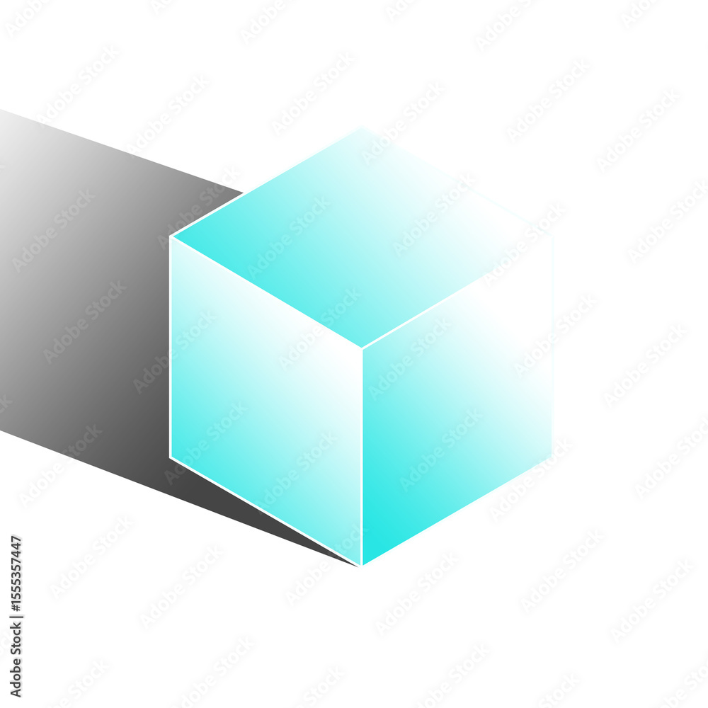 3d cube on white background 3d cube on white background