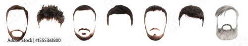 Set of men's hairstyles for...