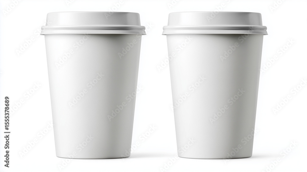 Isolated on a white background, the blank takeaway coffee cup offers a professional layout for coffee brand mockups.
Isolated on a white background, the blank takeaway coffee cup offers a professional layout for coffee brand mockups.
