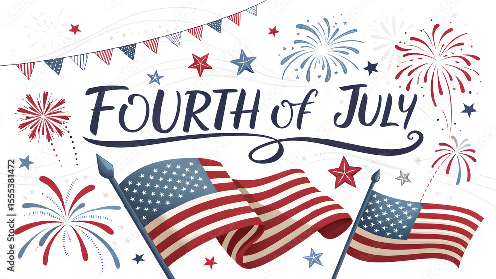 Obraz premium 4th of july independence day 