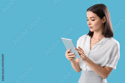 Young businesswoman working...