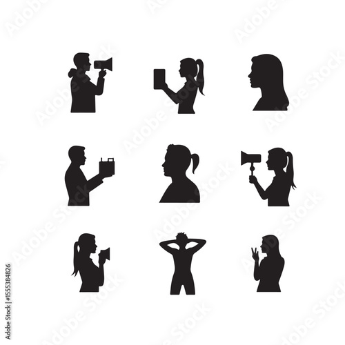 Blogger icon set. 