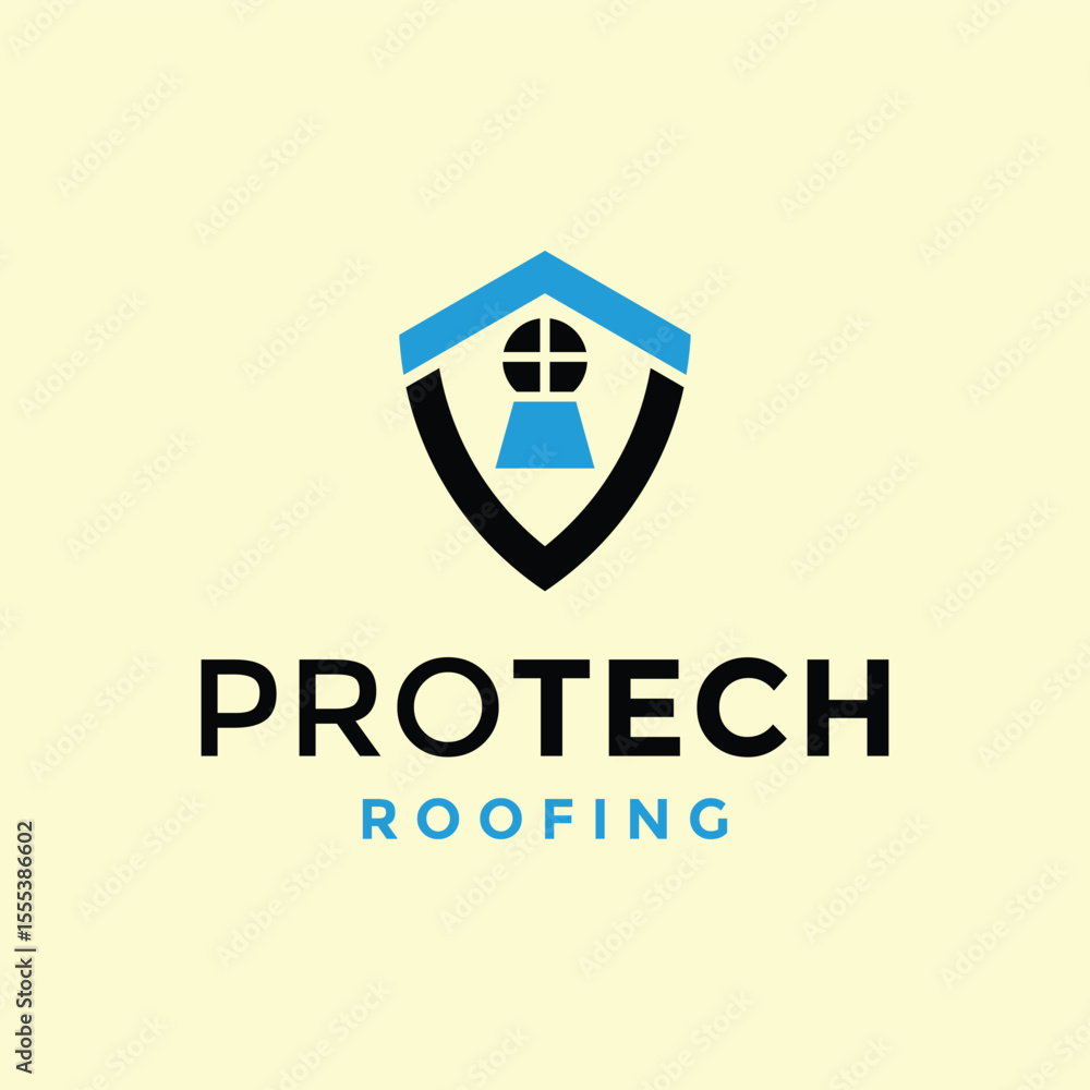 Fototapeta premium home security concept logo design vector template