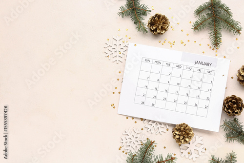 Paper calendar for January ...