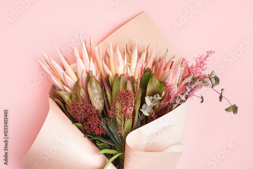 Bouquet of beautiful protea...