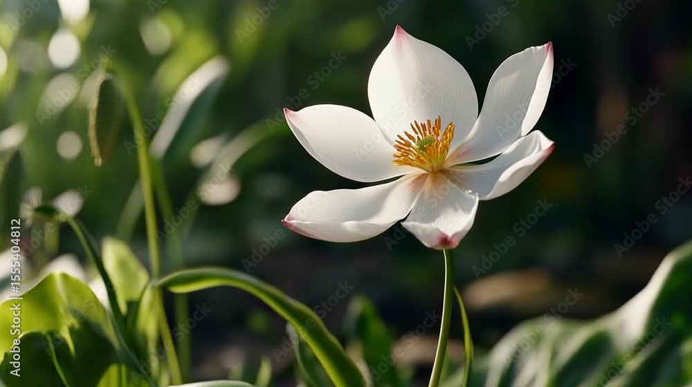 Fototapeta premium White Flower in Sunlight