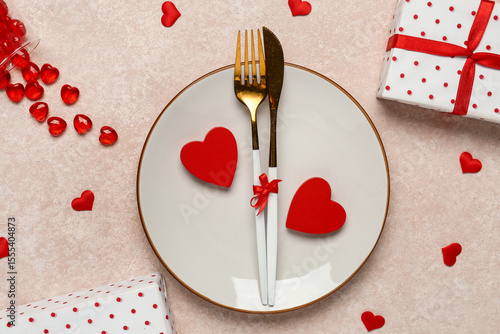 Romantic valentine's day di...