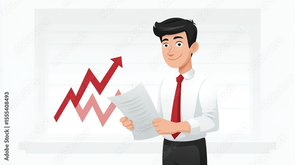 Successful Businessman Reviewing Positive Financial Growth Charts A Confident Male Executive Analyzing Report Showing Upward Trend Successful Businessman Reviewing Positive Financial Growth Charts A Confident Male Executive Analyzing Report Showing Upward Trend