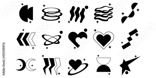 Y2K element black color