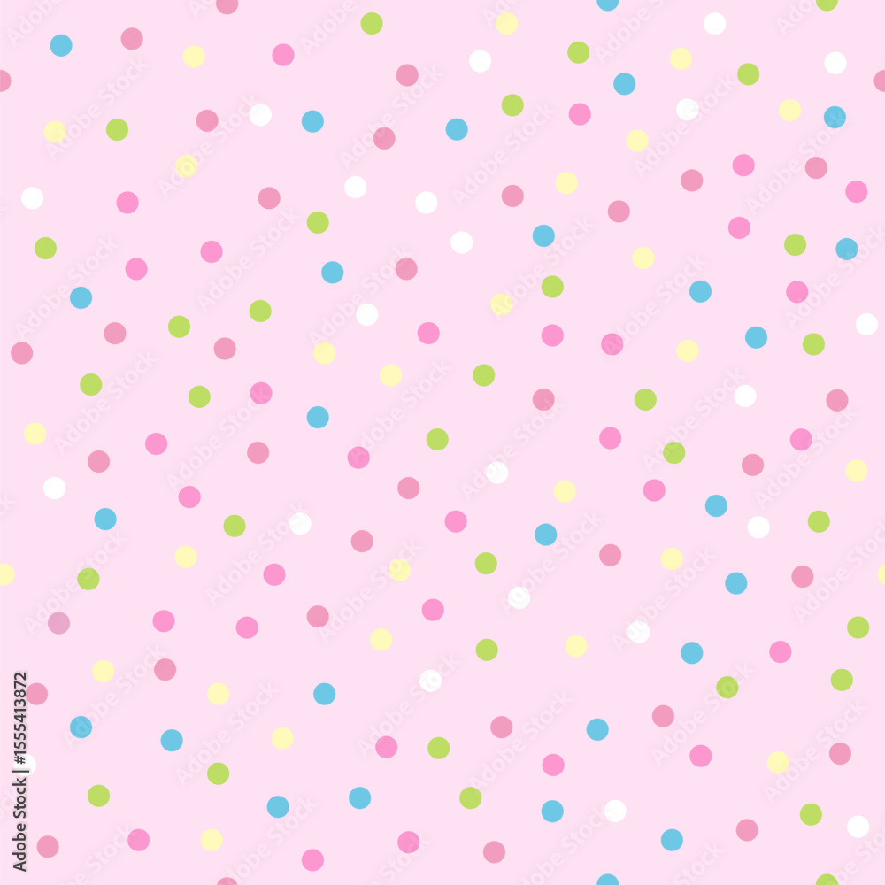  Celebration Party dots Confetti, Seamless pattern