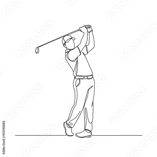 Minimalist continuous line art focused on various kinds of sports.