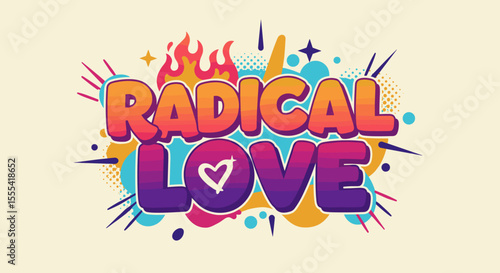 RADICAL LOVE - Colorful Graphic Design for Modern Home Decor, Art Prints and Creative Projects