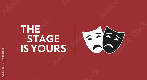 THE STAGE IS YOURS: Theater Art Design with Comedy and Tragedy Masks for Performances