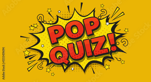 POP QUIZ! Engaging Educational Activity for Students and Learners, Fun Interactive Test for Knowledge Assessment