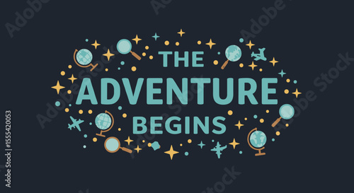 THE ADVENTURE BEGINS - Inspirational Travel Art for Decor, Wall Hangings, and Gifts