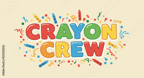 CRAYON CREW Colorful Kid's Art Supplies Set with Creative Play Tools