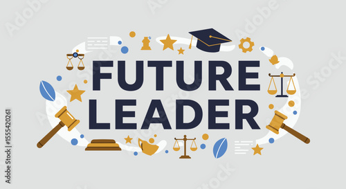 FUTURE LEADER Graphic Design for Educational and Motivational Use, Great for Schools and Organizations