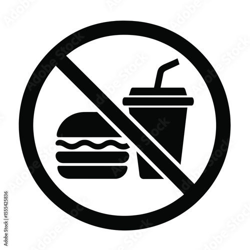 No Food or Drinks Allowed Sign - Outside F&B Not Permitted