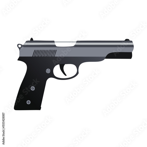 Handgun semi automatic pistol weapon firearm grey black