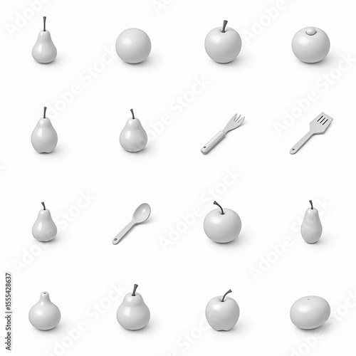 black and white fruit icon