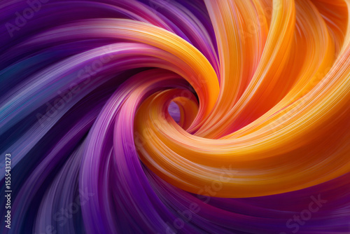 Colorful abstract swirl background with vibrant orange, pink, and purple gradient lines in smooth motion effect