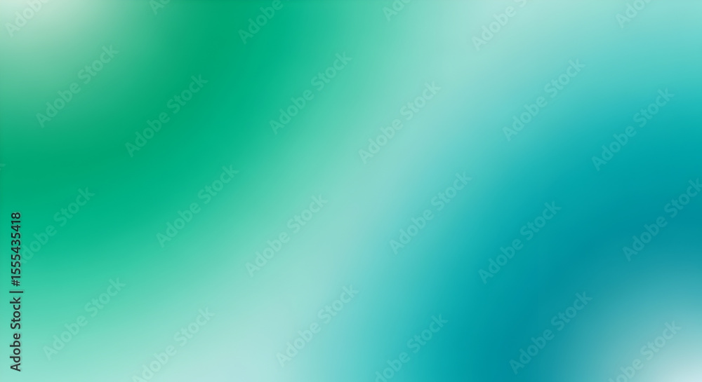 Fototapeta premium Vibrant Teal and Green Gradient Background with Soft Blended Hues and Luminous Light Effects
