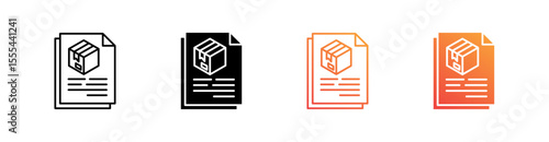 Product Description Multiple Style Icon Set Vector 