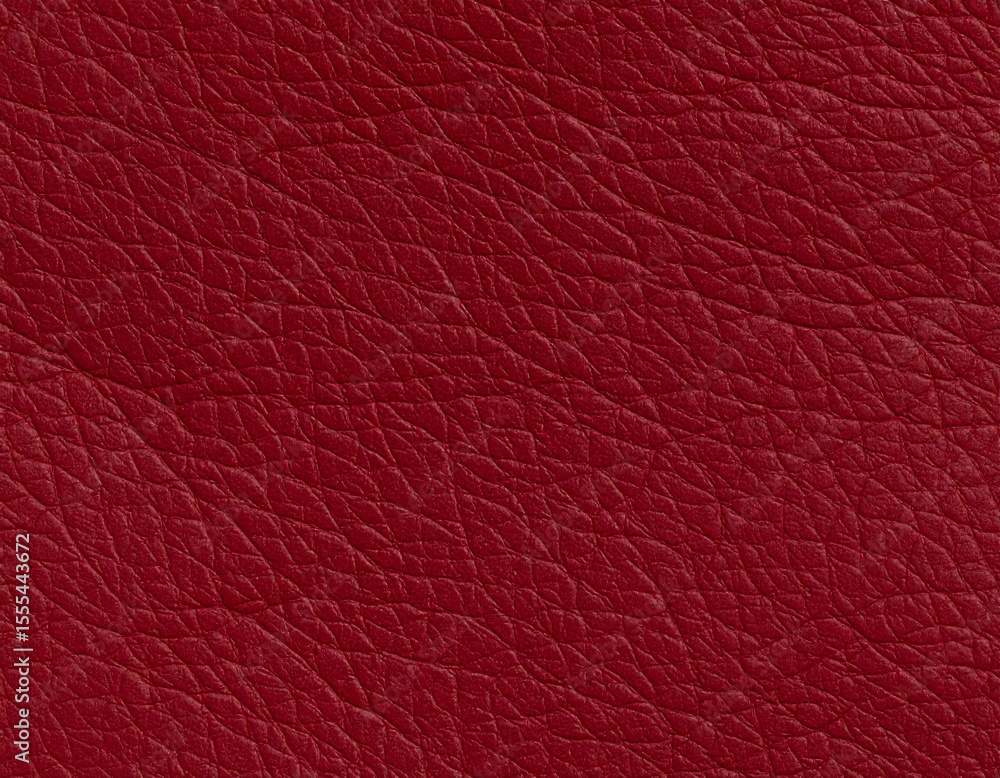 Fototapeta premium Red leather surface with fine grain texture