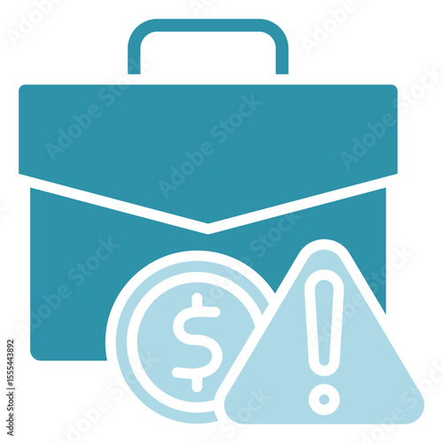 Business Risk dual tone blue color, mini illustration icon. use for modern concept, print, UI, UX kit, web and app development. Vector related to risk management, business, finance.