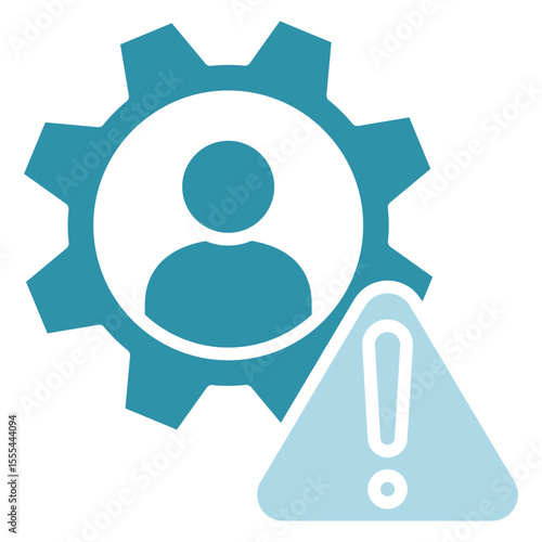 Operational Risk dual tone blue color, mini illustration icon. use for modern concept, print, UI, UX kit, web and app development. Vector related to risk management, business, finance.