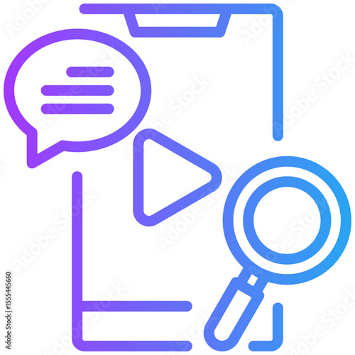 Content analysis icon for content carketing, business, website, application, printing, document, poster design, etc