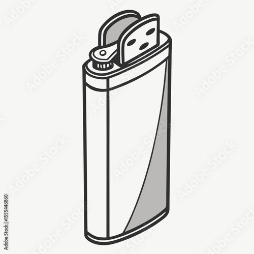 White Lighter Illustration Open Position Graphic Design