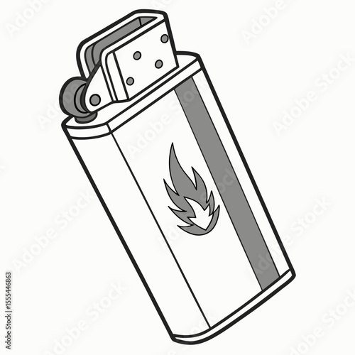 White Lighter Illustration Open Position Graphic Design