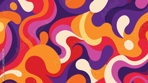 Eye-catching, retro-inspired design ideal for textiles and prints.

