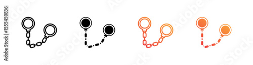 Crime Multiple Style Icon Set Vector 