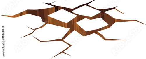 Cracked Ground Illustration