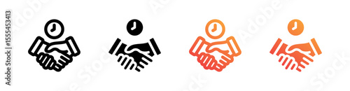 Temporary Business Closure Multiple Style Icon Set Vector 