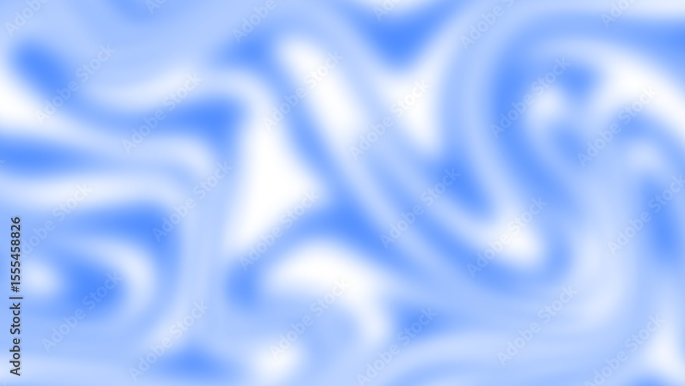 Fototapeta premium Blurred blue aesthetic abstract wave element on transparent background