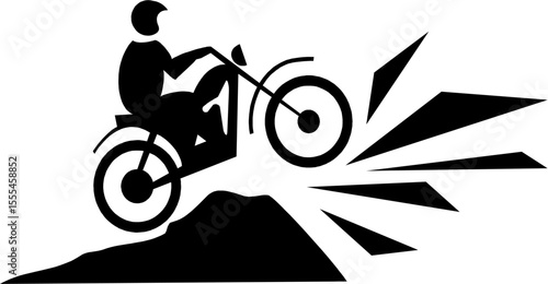 Motorcycle Rider Performing Wheelie