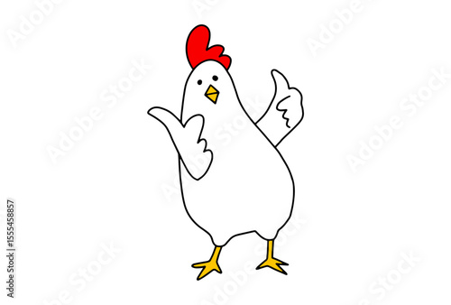 chicken character vector isolated illustration