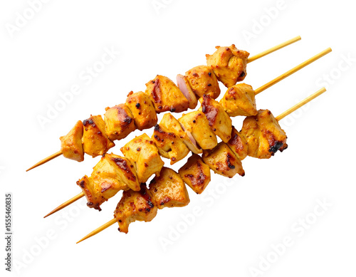 Grilled chicken skewers delicious healthy food
