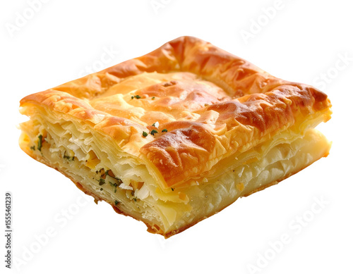 Delicious cheese burek savory pastry isolated