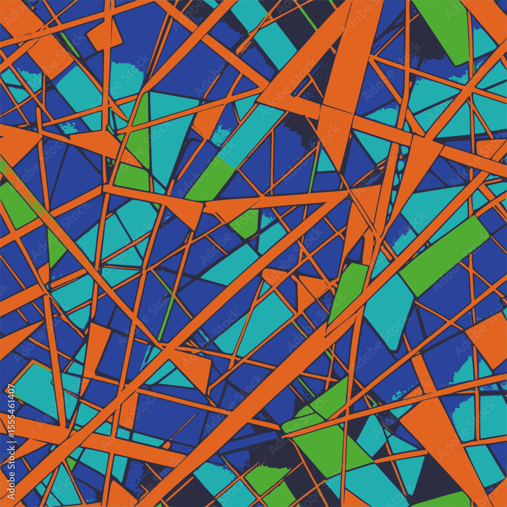 Fototapeta premium Colorful geometric abstract art. Vector background. EPS 10 version.