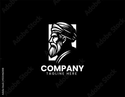 Noble Saladin Iconic Turban Legendary Crusader Islamic Hero Vector Logo Design